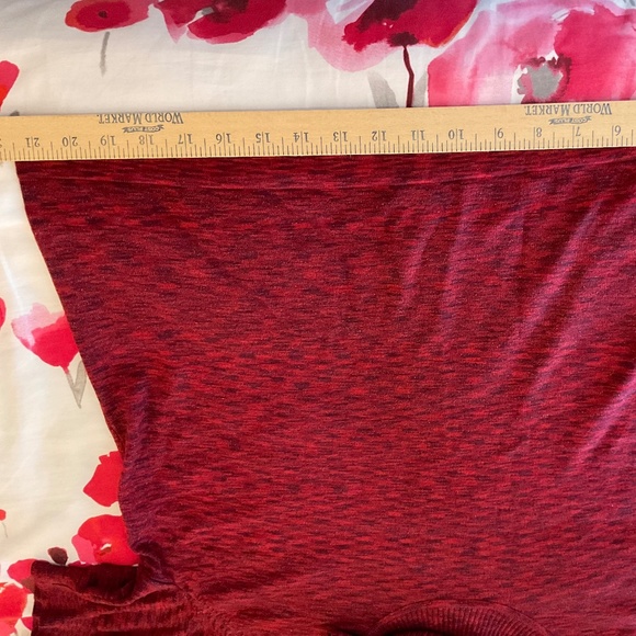 Women’s cowl neck glittery red top 0X - Picture 6 of 7